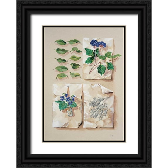 Kumorek, Krysztov 24x32 Black Ornate Wood Framed with Double Matting Museum Art Print Titled - Forest collection II