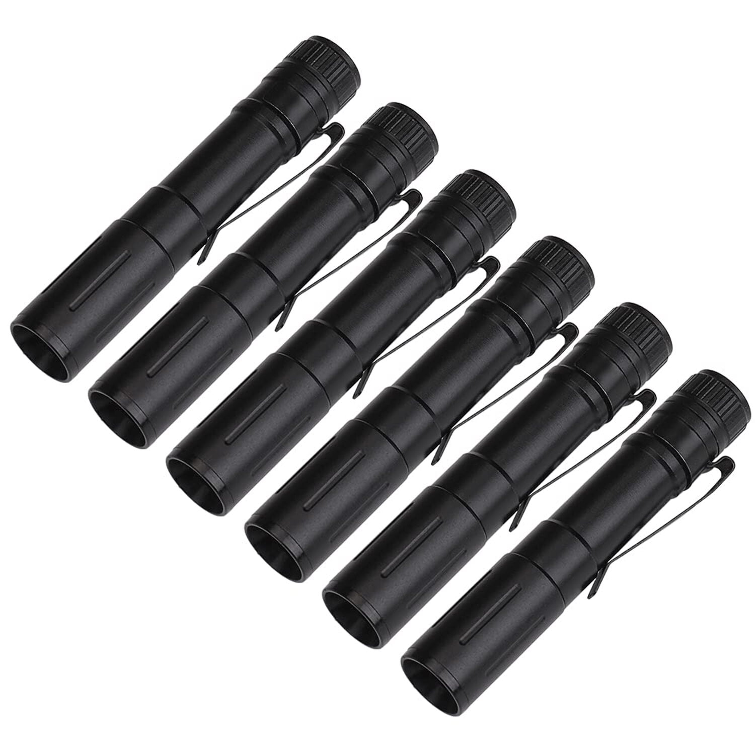 KunHe 6 Pack Small Mini Single Mode LED Bulk Flashlight AAA Battery ...