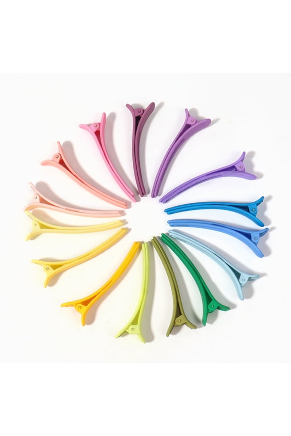 15-Pack Multicolor Large Hair Clips; Non-Slip Duckbill Design for Styling and Sectioning, Ideal for All Hair Types