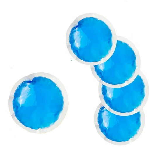 KunMing Small Ice Packs,5 Round Reusable Hot Cold Gel Packs for Injuries, Mini Gel Cold Pack for Pain Relief, Breastfeeding, Cold Compress