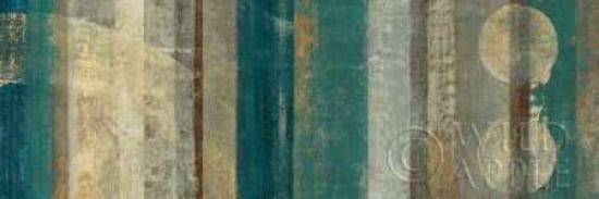 Kuna Blue Canvas Art - Roque Silva (12 x 36)