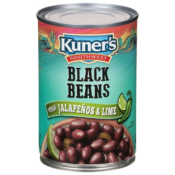 Kuner's Jalapeno Black Beans 15 oz (Pack of 12)