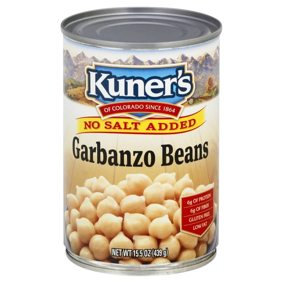 Kuners No Salt Garbanzo Beans 15 oz (Pack of 12)