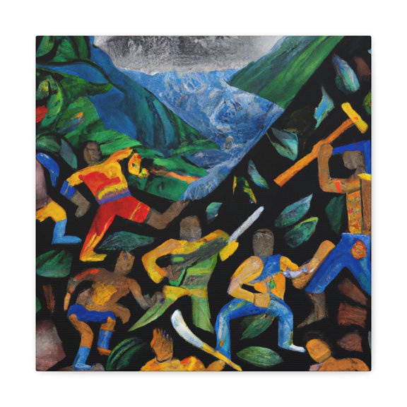 Kung Fu Fighters Painting - Canvas