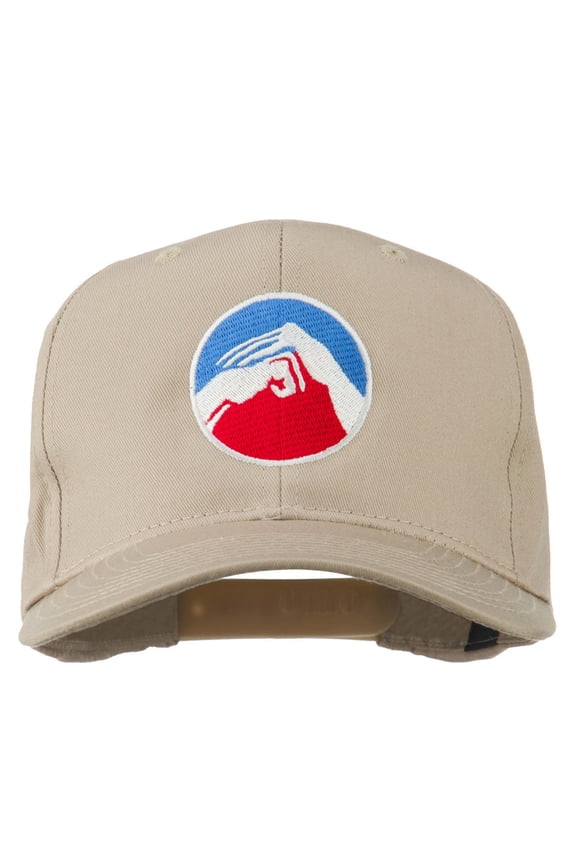 Kung Fu Logo Embroidered Cotton Twill Cap - Khaki OSFM