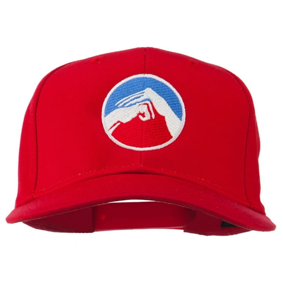 Kung Fu Logo Embroidered Cotton Twill Cap - Red OSFM
