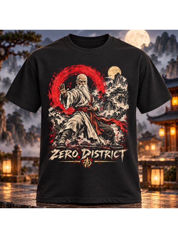 Kung Fu Master Graphic Tee Martial Arts Vintage Heavyweight Streetwear Shirt