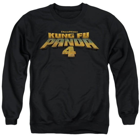 Kung Fu Panda 4 Logo Unisex Adult Crewneck Sweatshirt, Black, Small