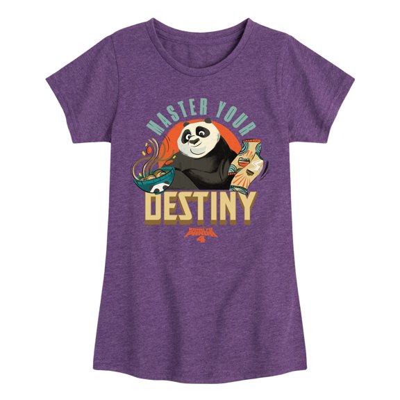 Kung Fu Panda 4 - Master Your Destiny - Girls Fitted Short Sleeve Graphic T-Shirt