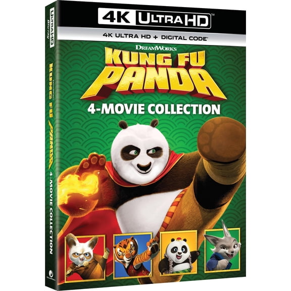 Kung Fu Panda 4-Movie Collection (4K Ultra HD + Digital Copy) Dreamworks, Animation