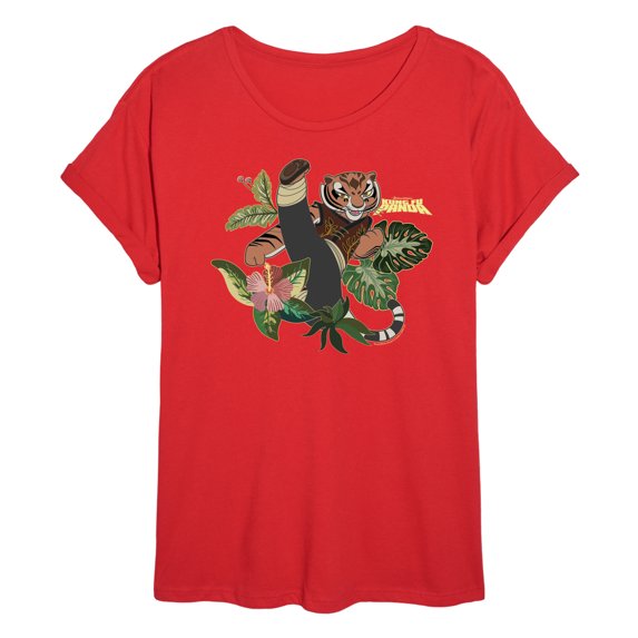 Kung Fu Panda 4 - Tiger Plants - Women'S Oversized Graphic T-Shirt