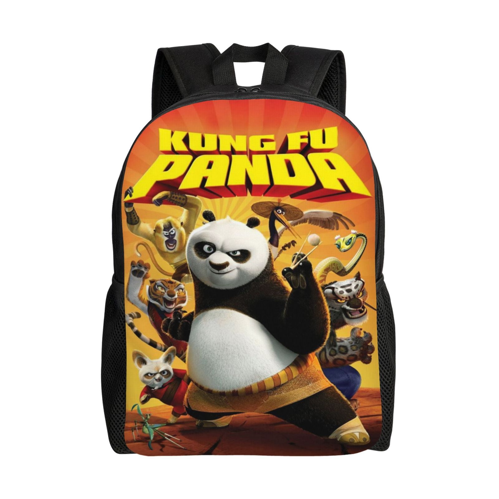 Kung Fu Panda Backpack Cartoon school Bag Travel Bag Portable Large ...