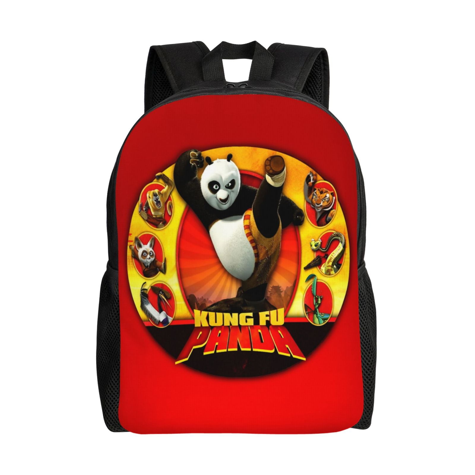 Kung Fu Panda Backpack Cartoon school Bag Travel Bag Portable Large ...