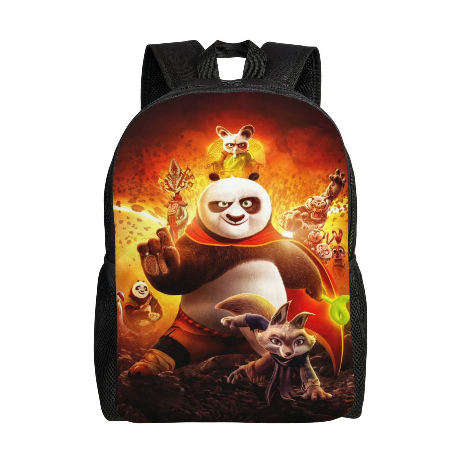 Kung Fu Panda Backpack Cartoon school Bag Travel Bag Portable Large ...