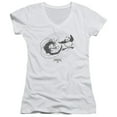 thumbnail image 1 of Kung Fu Panda/Face Off Junior Women's V-Neck T-Shirt White, 1 of 1