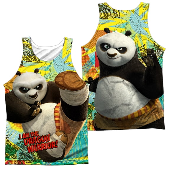 Kung Fu Panda Men's Dragon Warrior Mens Tank White