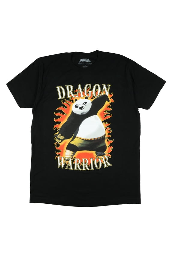 Kung Fu Panda T-Shirt Men's Po Dragon Warrior Adult Short Sleeve Tee
