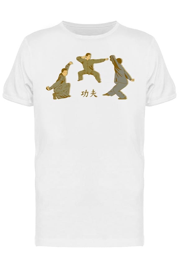 Kung Fu Poses T-Shirt Men -Image by Shutterstock, Male Small