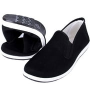 Kung Fu Tai Chi Martial Arts Shoes Rubber Sole Unisex Canvas Anti-Slip Fashion Qigong Trainerss Black EU 37 235cm