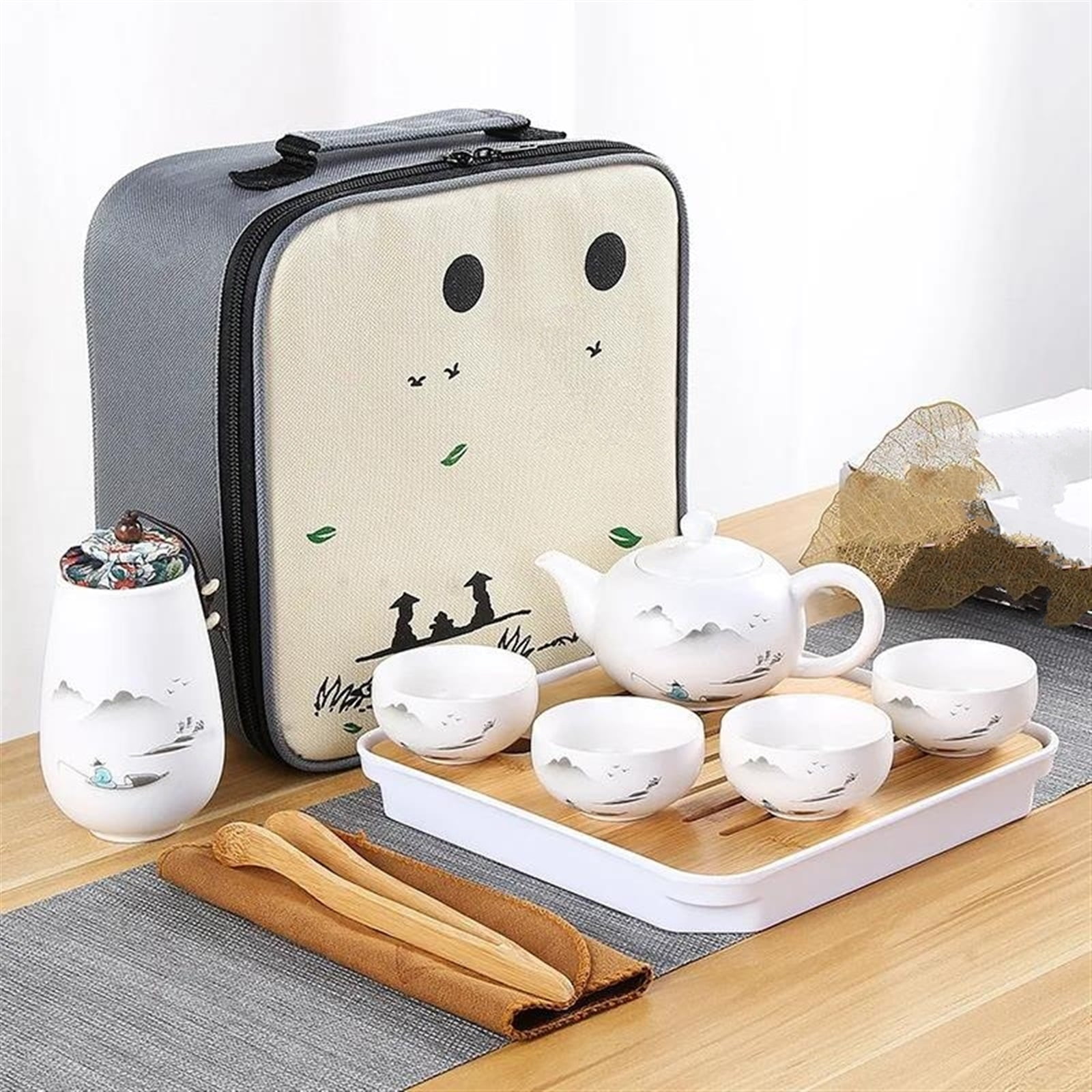 Kung Fu Tea Ceremony Set Chinese Automatic Rotating Tea Make Home ...
