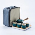 thumbnail image 1 of Kung Fu Tea Ceremony Set Chinese Automatic Rotating Tea Make Home Ceramic Tea Pot Travel Portable, 1 of 5