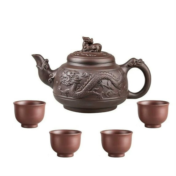 Kung Fu Tea Set Dragon Teaset Chinese Tea Set Bone China Teapot And Tea Cup Set Travel Tea Set For Holiday Gift