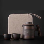 Kung Fu Tea Set One Pot Two Cups Portable Bag Travel Tea Set Mini Set Teaware Qingxi Purple Pottery Quick Cup Ceramic Mug Teacup
