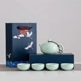 thumbnail image 1 of Kung Fu Tea Sets 1teapot 4teacup Ceramic Portable Porcelain Service Gaiwan Tea Cups Tea Ceremony Teapot Gift Box, 1 of 8