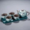 thumbnail image 1 of Kung Fu Travel Tea Set Japanese Style Teapot Tea Cup Small Set With Tray Simple One Pot 4 Cup Set Tea Set, 1 of 6
