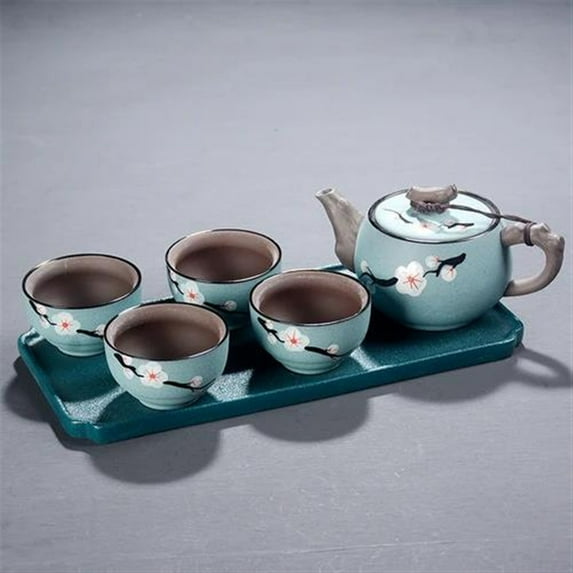 Kung Fu Travel Tea Set Japanese Style Teapot Tea Cup Small Set With Tray Simple One Pot 4 Cup Set Tea Set