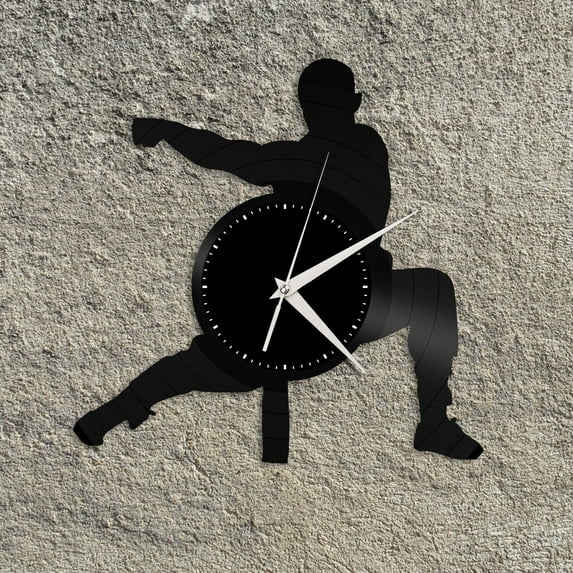 Kung Fu Vinyl Wall Clock Unique Gift for Men Women Home Living Room Decoration Vintage Design Office Bar Room Home Decor