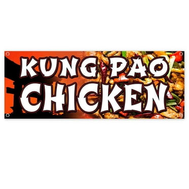 Kung Pao Chicken 13 oz Banner | Non-Fabric | Heavy-Duty Vinyl Single-Sided With Metal Grommets
