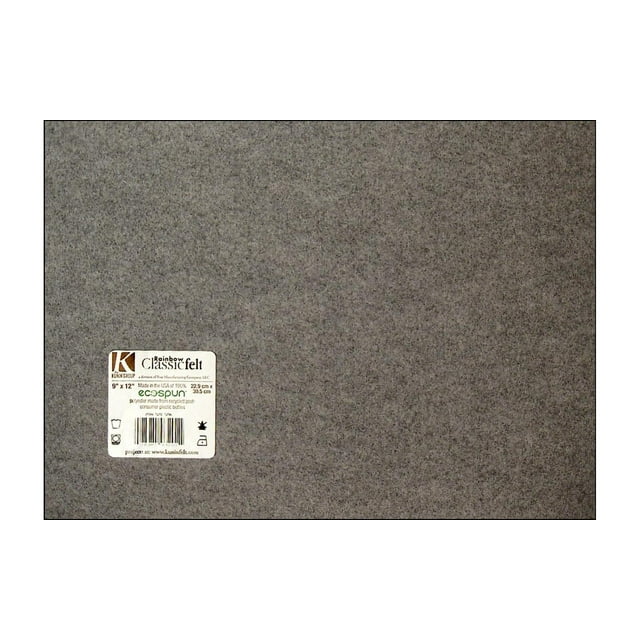 Kunin 9" x 12" EcoFi Smoke Classic Felt Sheet