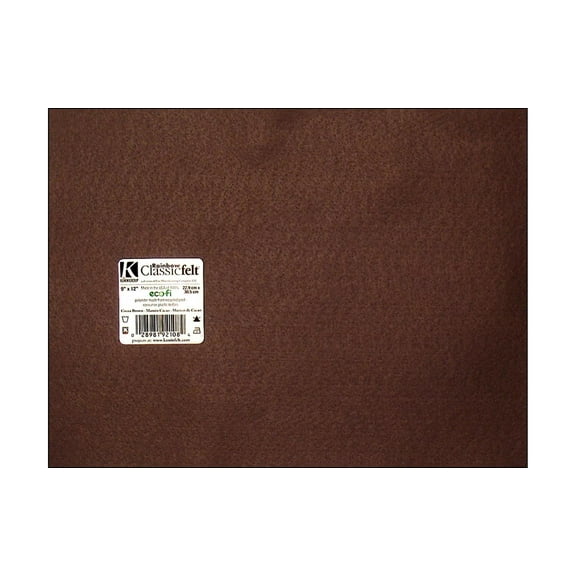 Kunin Classic Felt 9x12" Piece Cocoa Brown (Pack of 24)