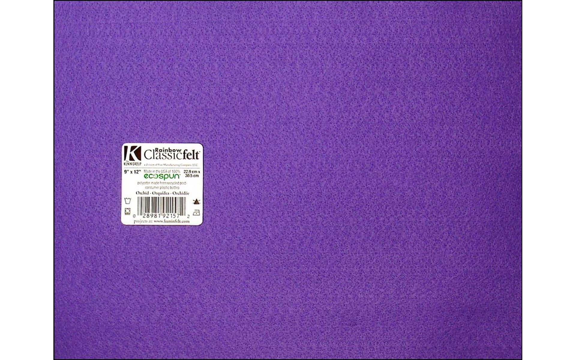 Kunin Rainbow Classic Felt, 9" x 12", 24 pk, Orchid