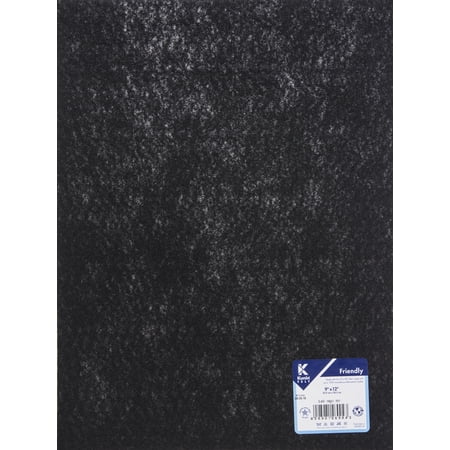 Kunin Stiffened Friendly Felt 9"X12"-Black