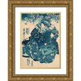 thumbnail image 1 of Kuniyoshi, Utagawa 24x32 Gold Ornate Wood Framed with Double Matting Museum Art Print Titled - The Courtesan Hanao of Ogi-ya, 1 of 4