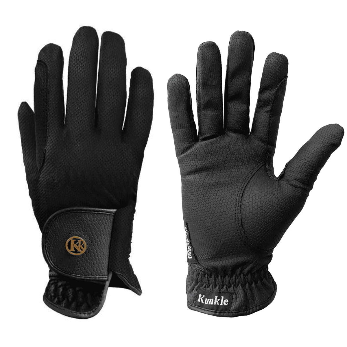 Kunkle Gloves Premium Mesh Riding Gloves - Black 3