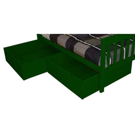 Kunkle Holdings LLC Pine 2 Piece Twin Drawers Dark Green Painted,Green