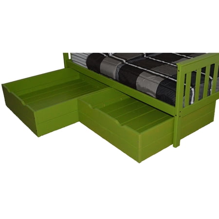 Kunkle Holdings LLC Pine 2 Piece Twin Drawers Lime Green Painted,Green