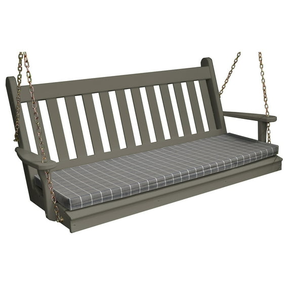 Kunkle Holdings, LLC Pine 5' Traditional English Swing Olive Gray