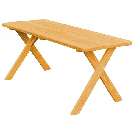 Kunkle Holdings, LLC Pine 6' Cross-Leg Picnic Table Natural Stain
