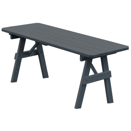 Kunkle Holdings, LLC Pine 6' Traditional Picnic Table Charcoal Stain