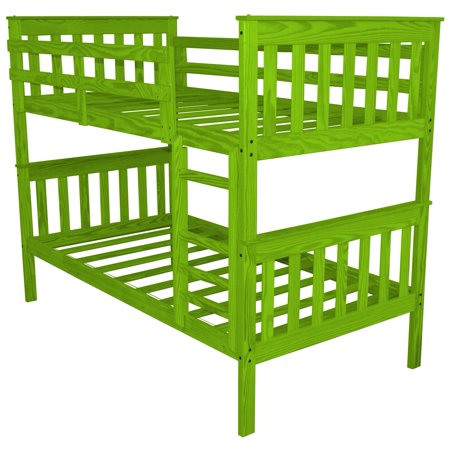 Kunkle Holdings LLC Pine Twin Mission Bunkbed Lime Green