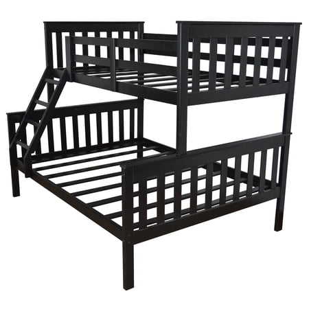 Kunkle Holdings LLC Pine Twin over Full Mission Bunkbed Black Painted