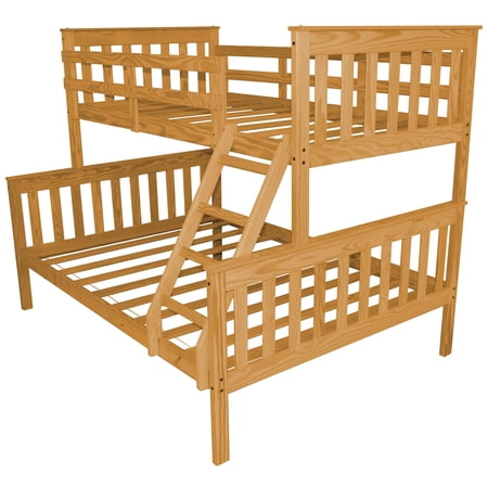 Kunkle Holdings LLC Pine Twin over Full Mission Bunkbed Honey Stain Honey Finish, Stained