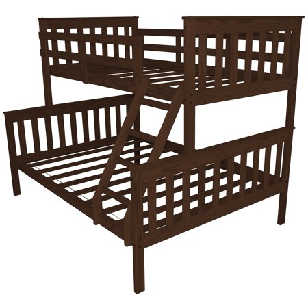 Kunkle Holdings LLC Pine Twin over Full Mission Bunkbed Rich Tobacco Stain Stained