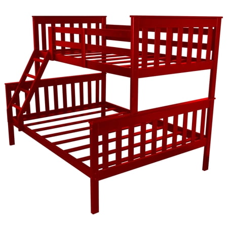 Kunkle Holdings LLC Pine Twin over Full Mission Bunkbed Tractor Red Painted