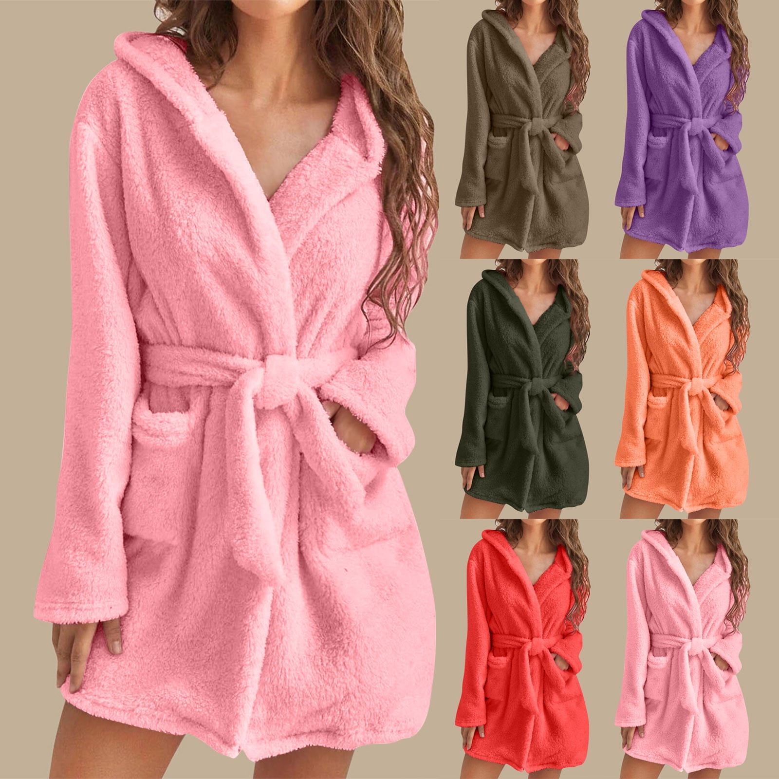 RanBlesu Robes for Women Waffle Knit Bathrobe Soft Comfortable