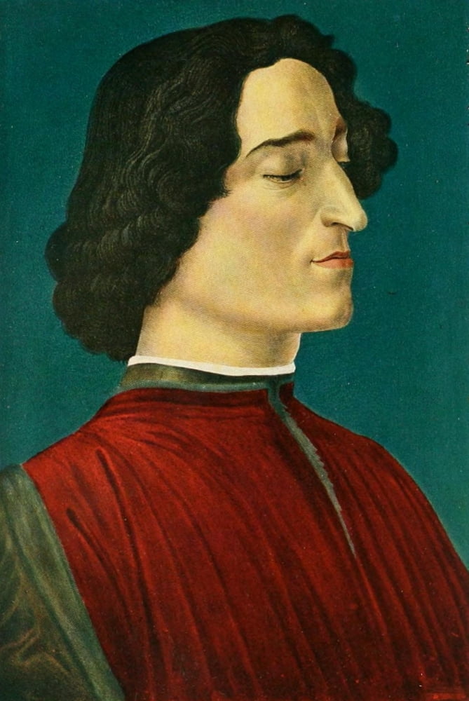 Kunstgeschichte 1912 Giuliano de Medici Canvas Art - Sandro Botticelli (24 x 36)